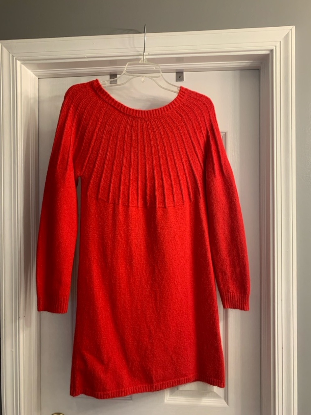 Blue Rain Red Open Knit Sweater